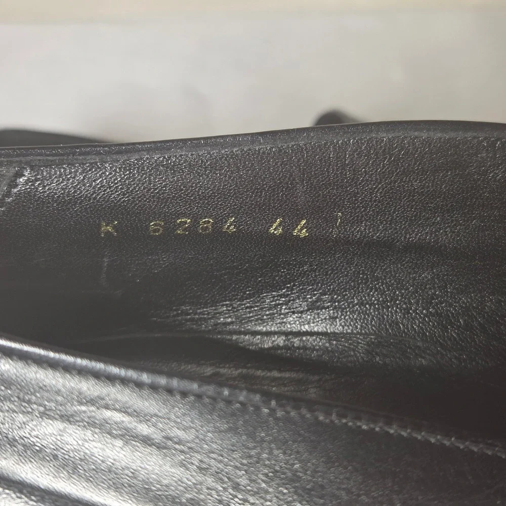 Moreschi M-10.5 Blk Ostrich Leg Leather Loafers Square Toe Made in Italy K 6284